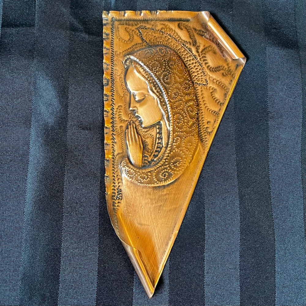 Vintage Religious Brass Wall Hanging